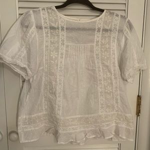 Anthropologie lace short sleeve